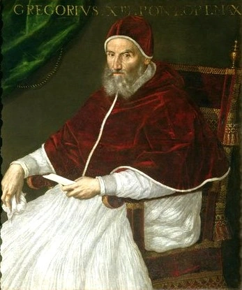 Papa Gregório XIII, pioneiro da POG histórica com o Calendário Gregoriano