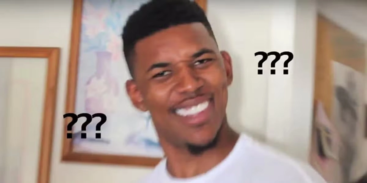 Meme Nick Young confuso com ponto de interrogação, representando desenvolvedor confuso com código misterioso